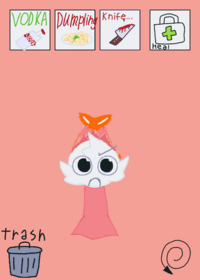Shrimpo in a dress