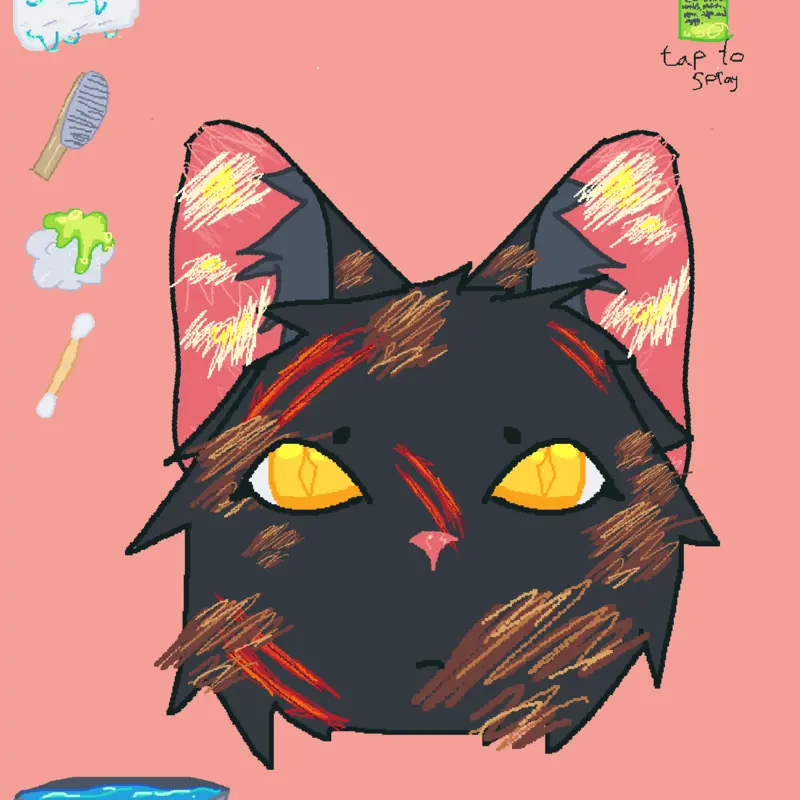 Mini cat cleaning game :3 by @Tansy_Purr