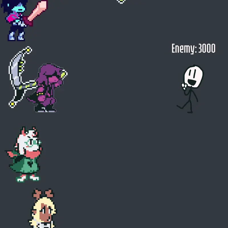 Deltarune battle test by @JEVIL2025