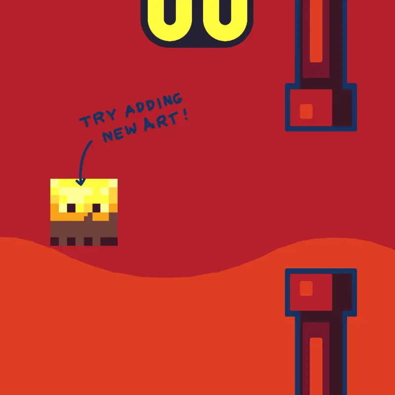 Flappy bird but minecraft nether by @LunVNgc