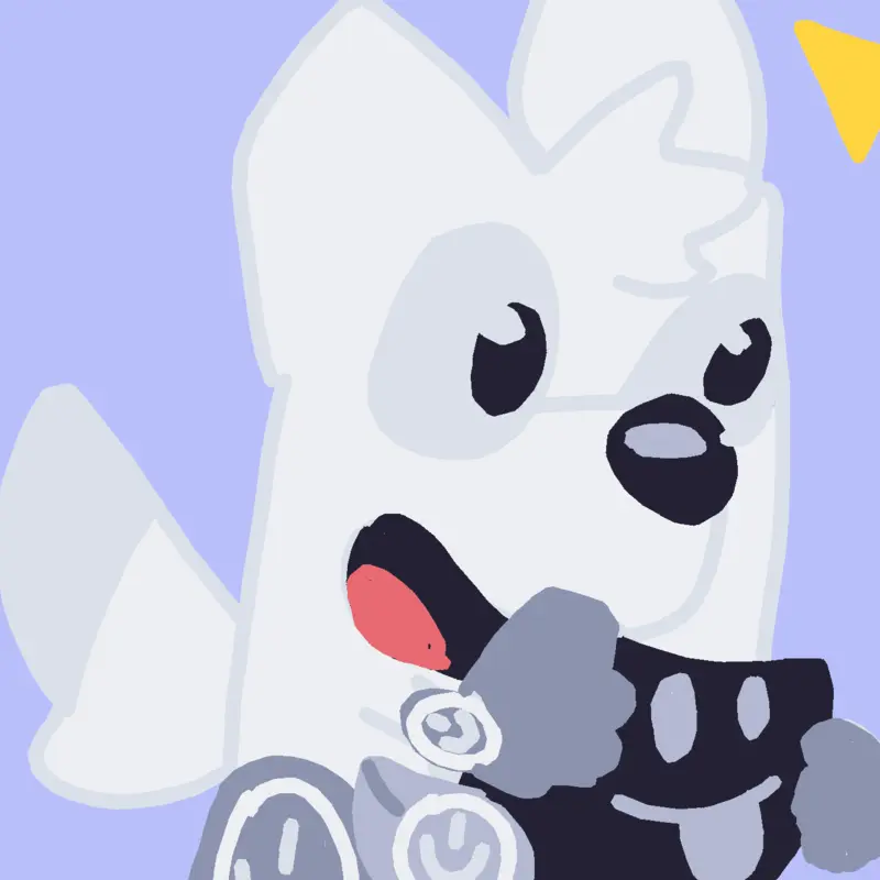 My square wolf surprised with a visor by @ReemAlhantoobi
