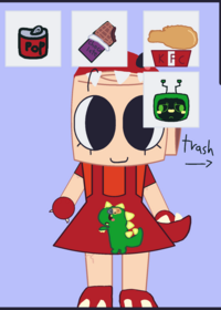 This is a shelly ragdoll game you feed her...