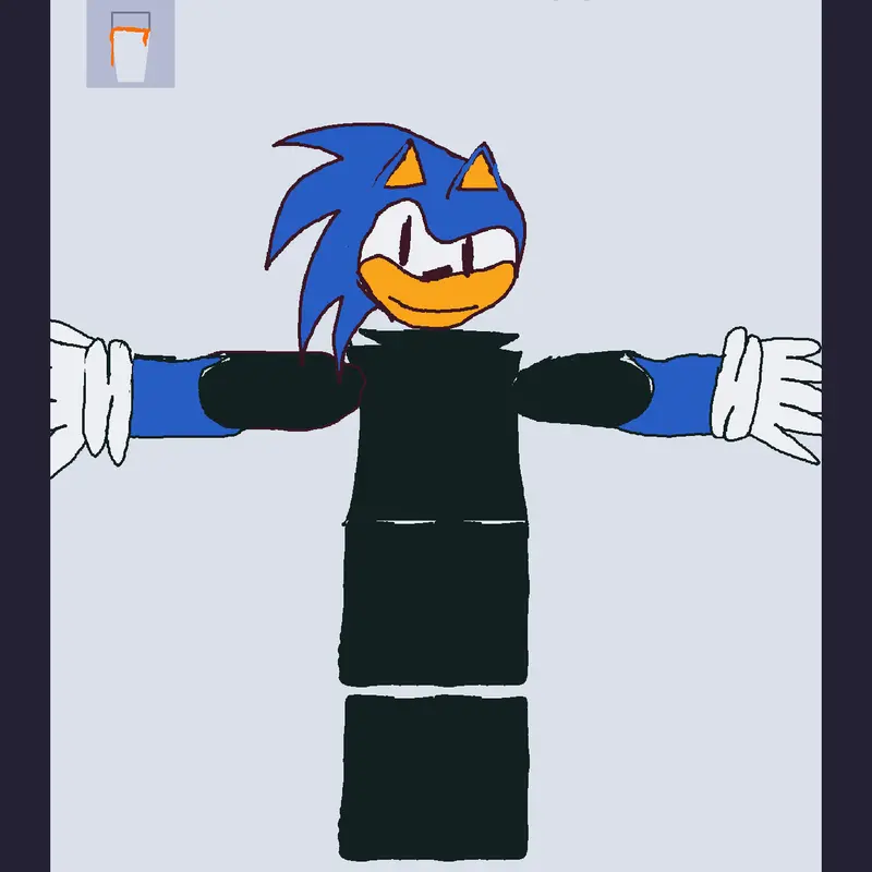 Sonic ragdoll by @diegosiqueira
