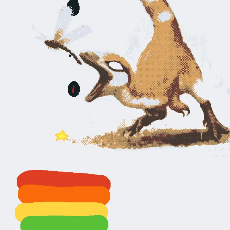 Thus trend whut a sinosauropteryx by @mothflight