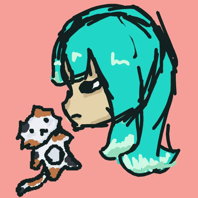 Emotionless even with that cute cat? by @dokidokidemon