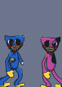 Animation die huggy and kissy