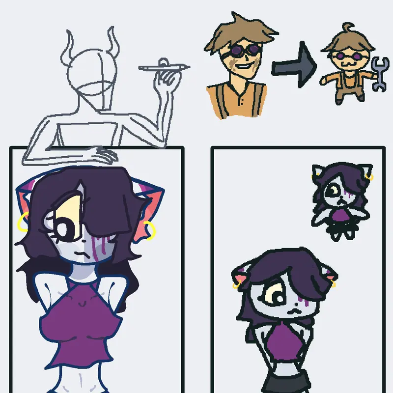 Redrawn OC (: by @Froggy3100