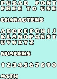 Free to use Pusab font