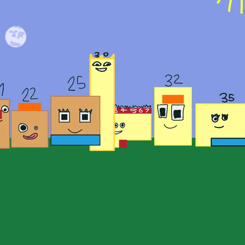 Numberblocks school by @mirakurupenguin