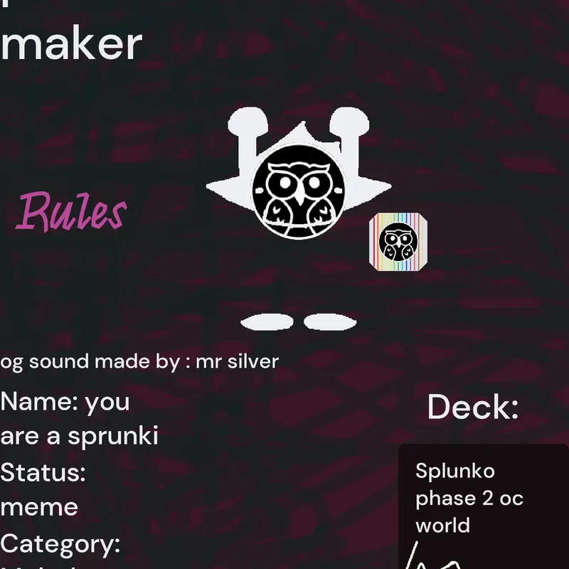 Oc maker splunko music sprunki AHWHAJWHS by @Tunners_Plays_Alt