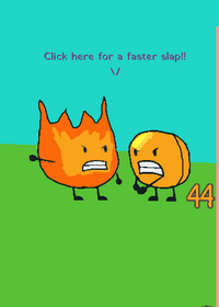 Firey and coiny slapping each-other