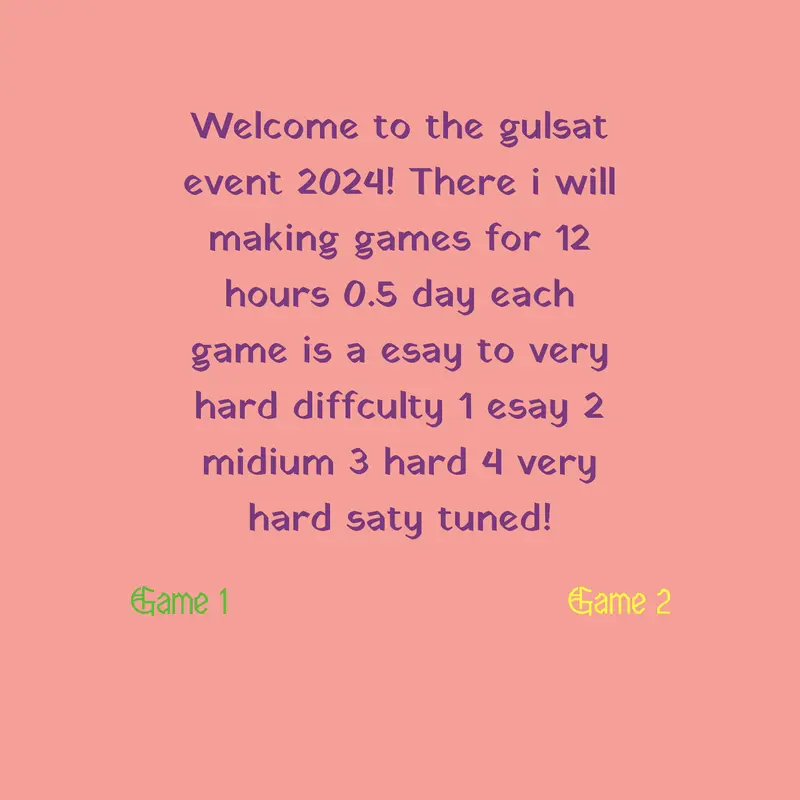 Game by @gulsat