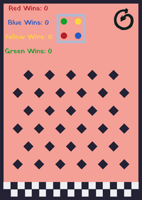 Global plinko ball race