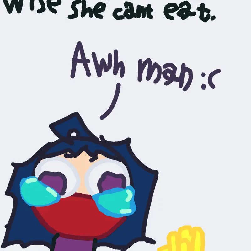 My oc cuz art wise she cant eat by @mochi_me
