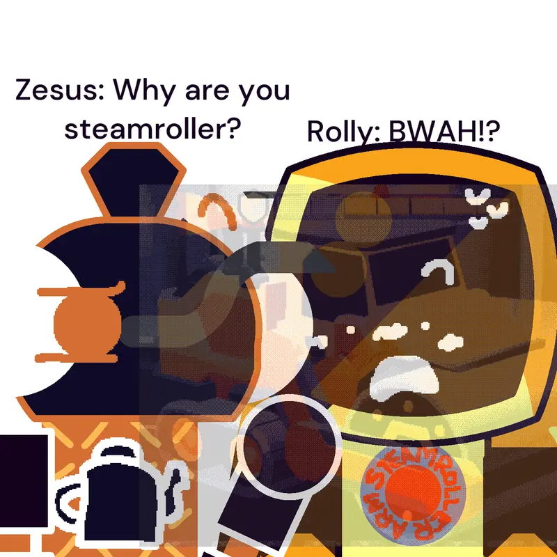 My 1st oc is Rolly the Steamroller by @-_-RollyAnimationsOG-_-