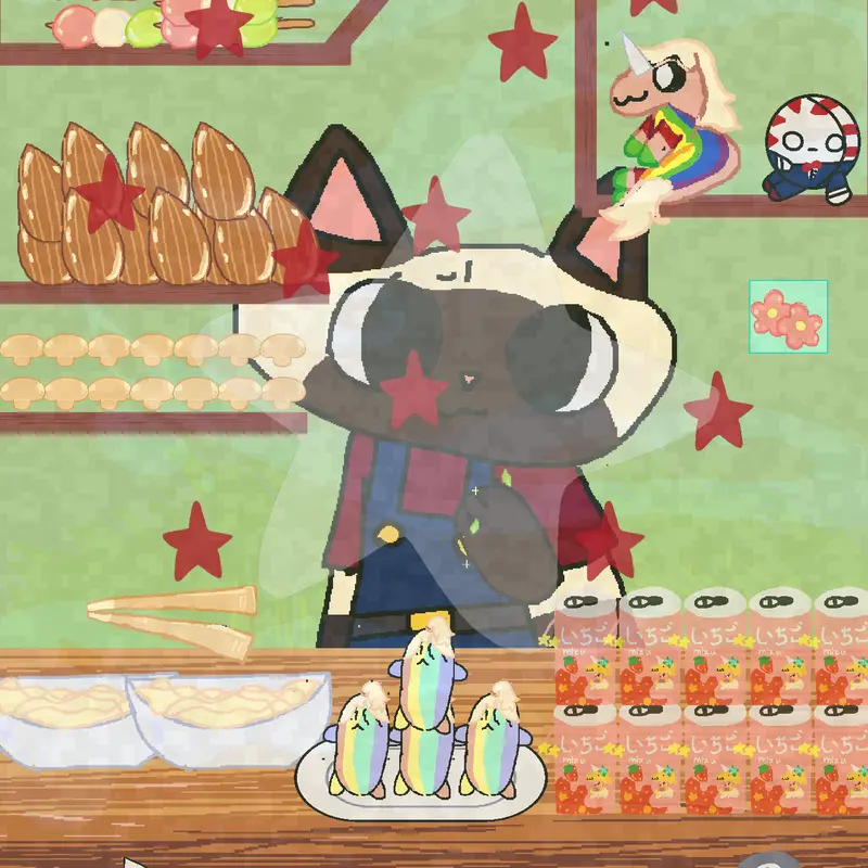 Maple's mukbang game! by @freyaaa