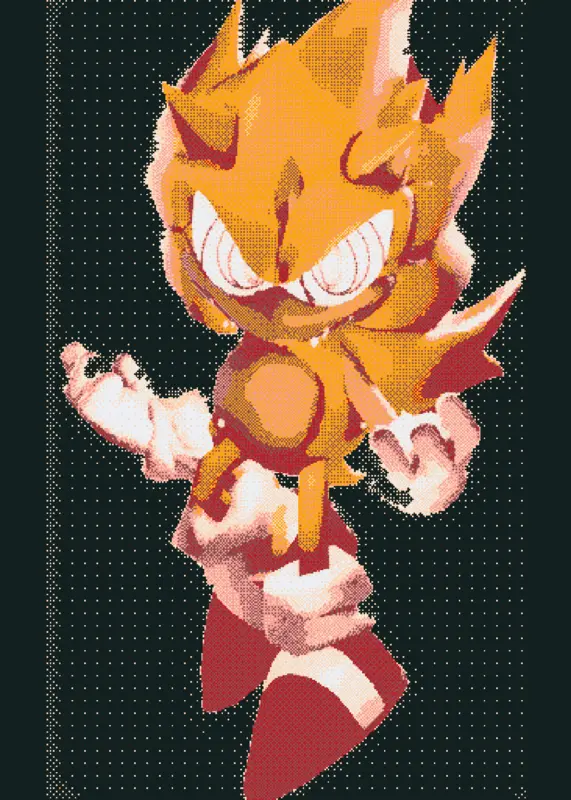 Fleetway super sonic by @Random_rooster