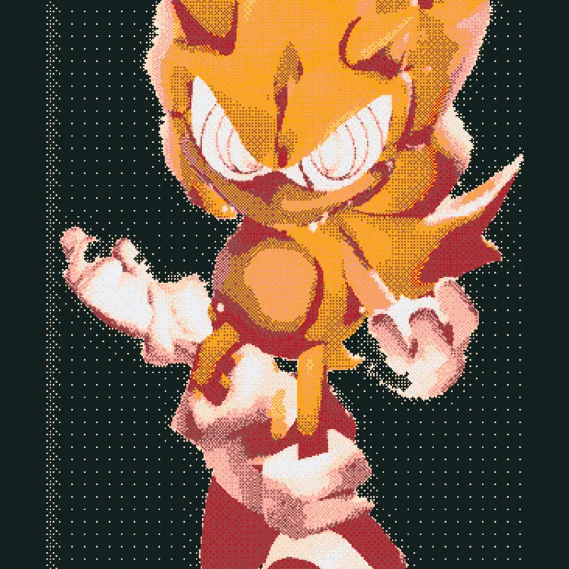 Fleetway super sonic by @Random_rooster