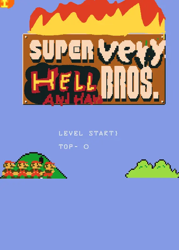 SUPER HELL MARIO VERY HAR4RRRRDDD by @linkobike
