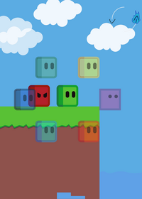 Red cube gets cloned and the clone wants to...