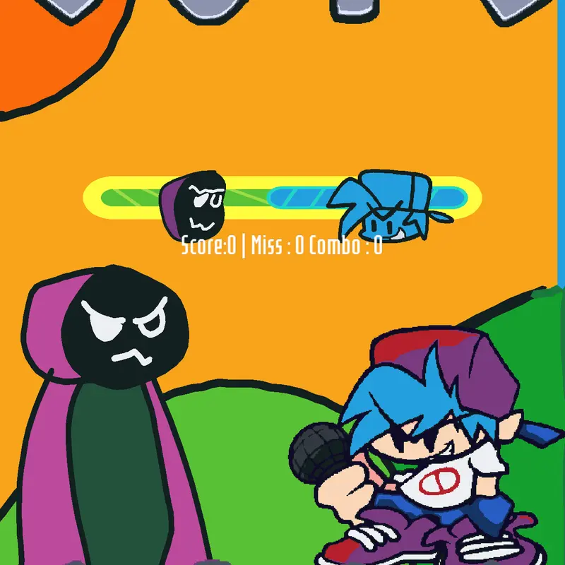 Fnf NEW castle battle with bf by @justaramdomfrog