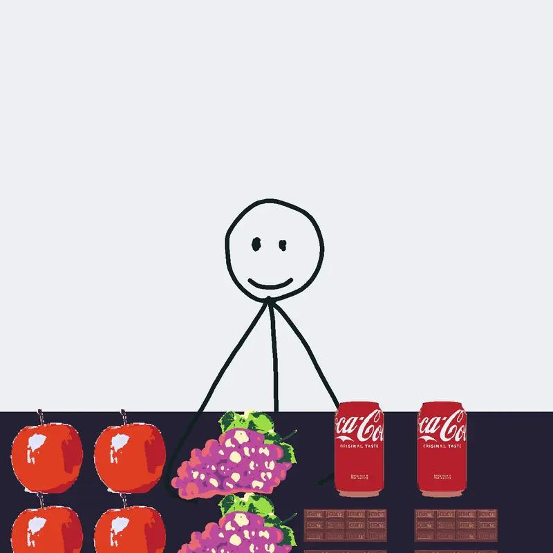 Delicious tasty game🍫🍎 by @Trommy-Uiop