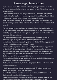 an announcement