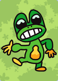 Frog dances haha look at him go
