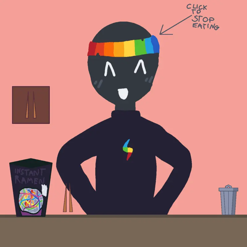 Spoke eats ramen by @Glorija