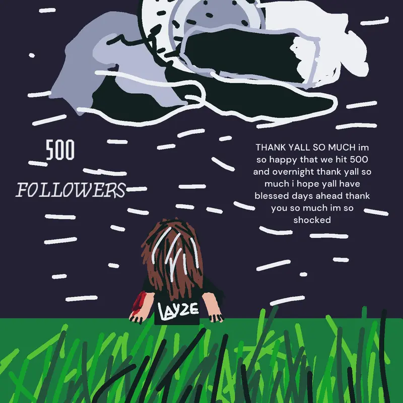 Thank yall for 500 followers by @happyMilenaAvanesy