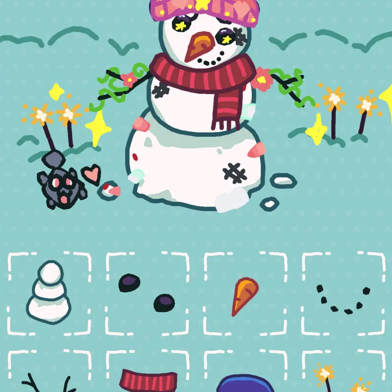 Cute snowman!! #snowman #createyourown by @pebble-dandy