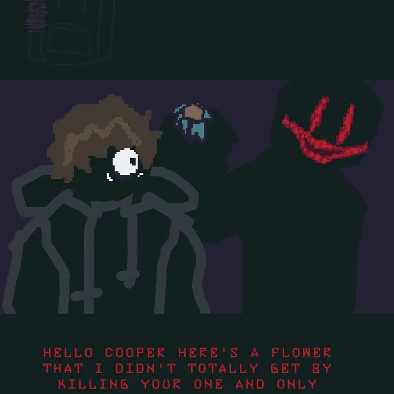 Kind black man gives flower to a sad man by @c00perZ