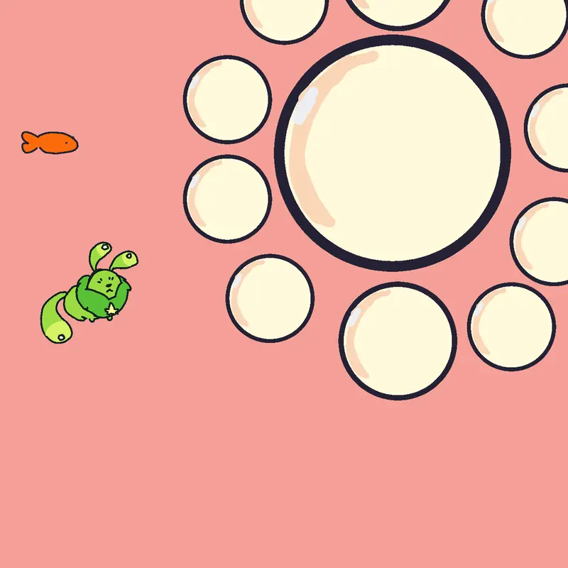 Goldfish eats pearls by @iconic_gillit
