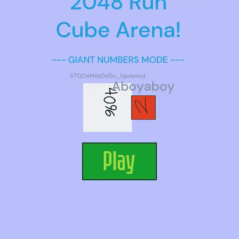 2048 Cube Run Arena: Giant Numbers Mode by @67QCeMilsDeDuUpdated