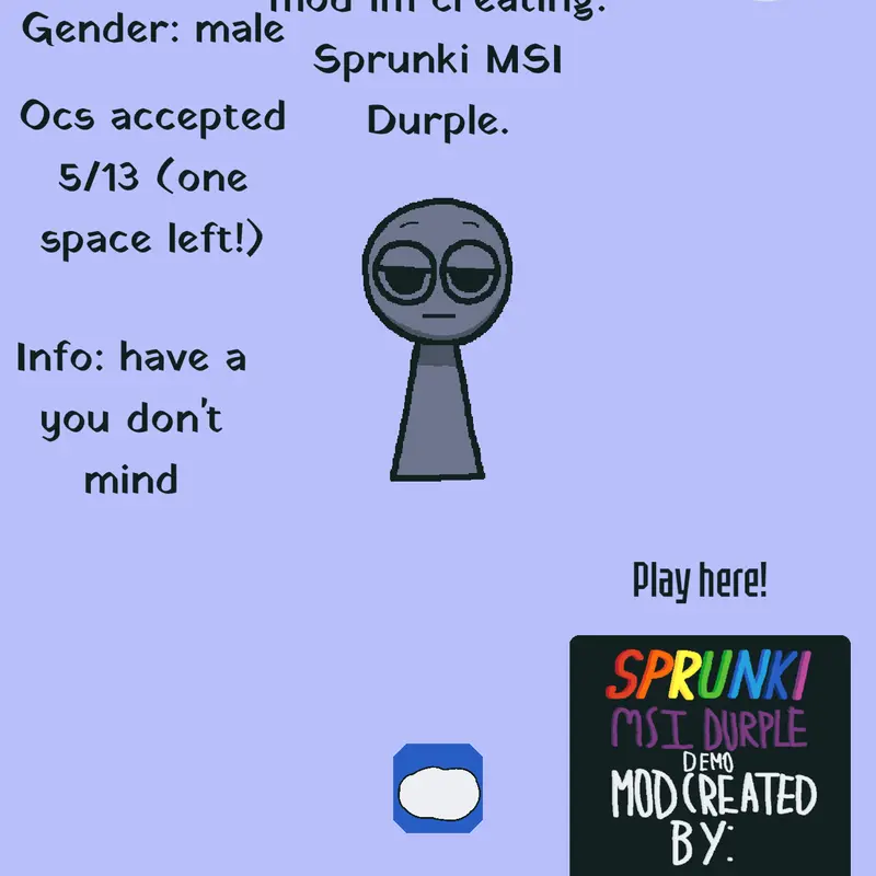 Make a Sprunki Oc for a mod im creating. by @dreamsky