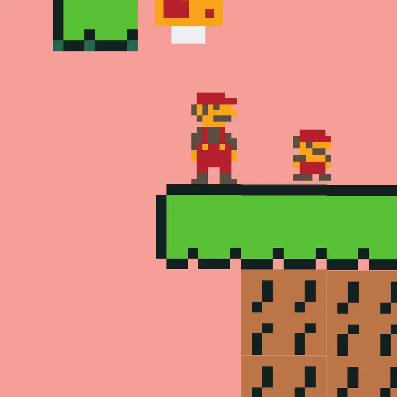 Super mario bros mini sprites by @am0gus1
