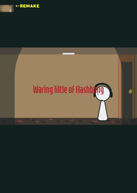 Blob getting jumpscare by a dummy