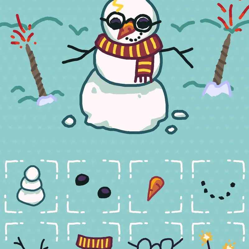 Harry potter snowman by @HARRY-POTTER-LOVER