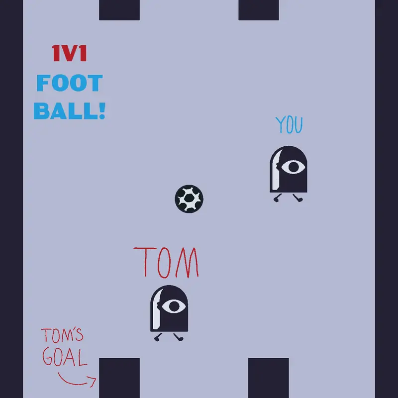 1v1 football (hard) by @tinybird_Xbirdz