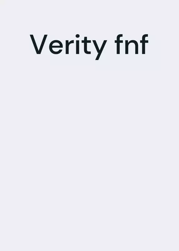 Verity fnf by @Castle144