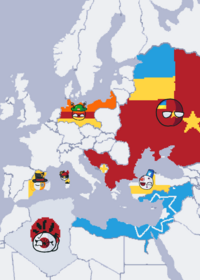Canon Fictional Map for Countryball Countries