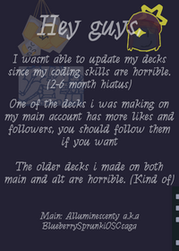 Issues i had with my main and alt