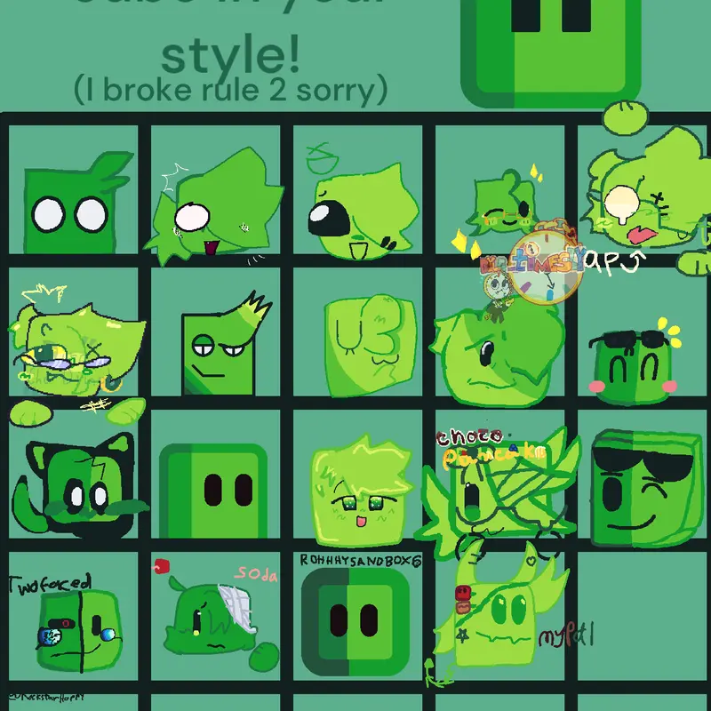 Make cube green in your style! by @kotoi