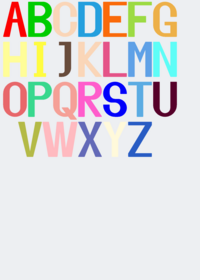 I edited and recolored the Alphabet Band...