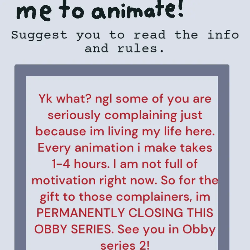 Animating your obbies!! by @Blue6864