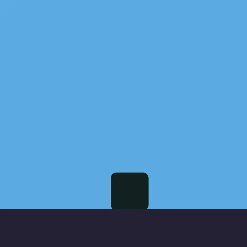 Flying top cube by @Shafwany