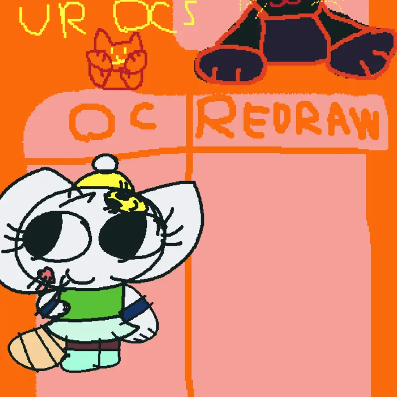 Caty redrawing mah oc by @ploomy_world