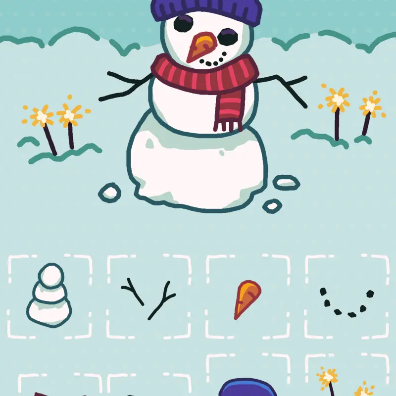 Snowman dress up :> by @yellowisagoodcolor