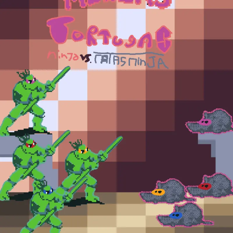 Las tortugas ninja vs. Ratas ninja by @maximilianoacua
