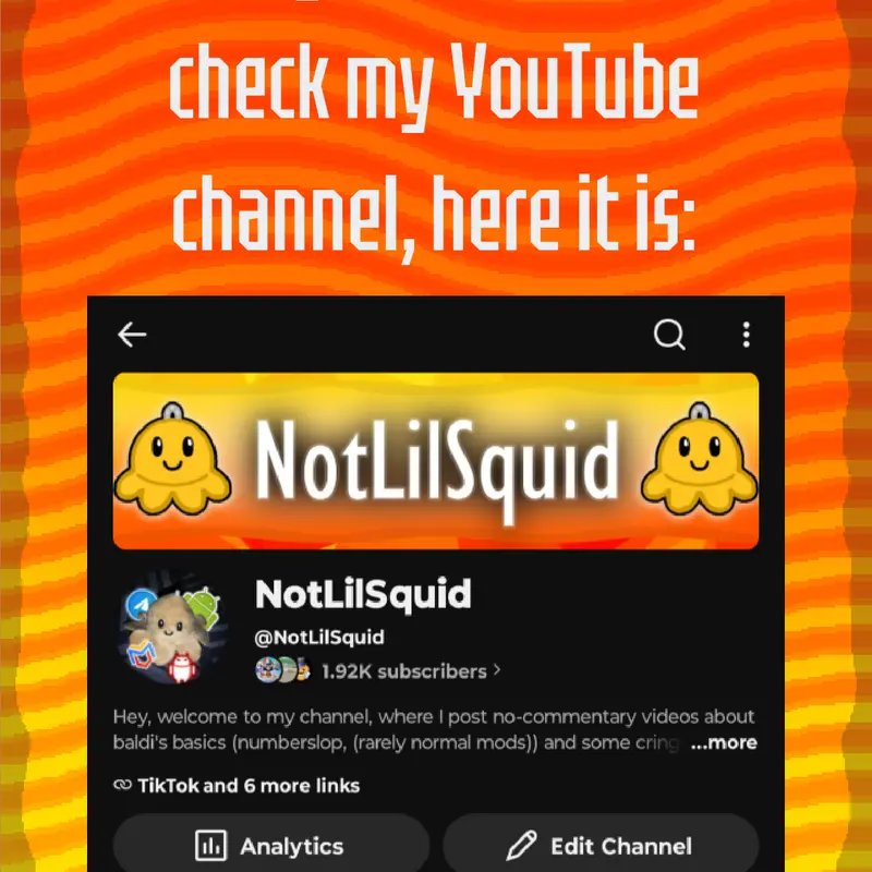 NotLilSquid YouTube by @NotLilSquid